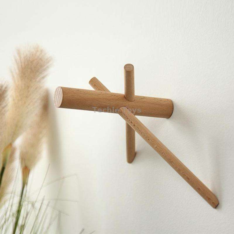 Solid Wood Hanger Wall Decoration Coat Hook Black Walnut Hook