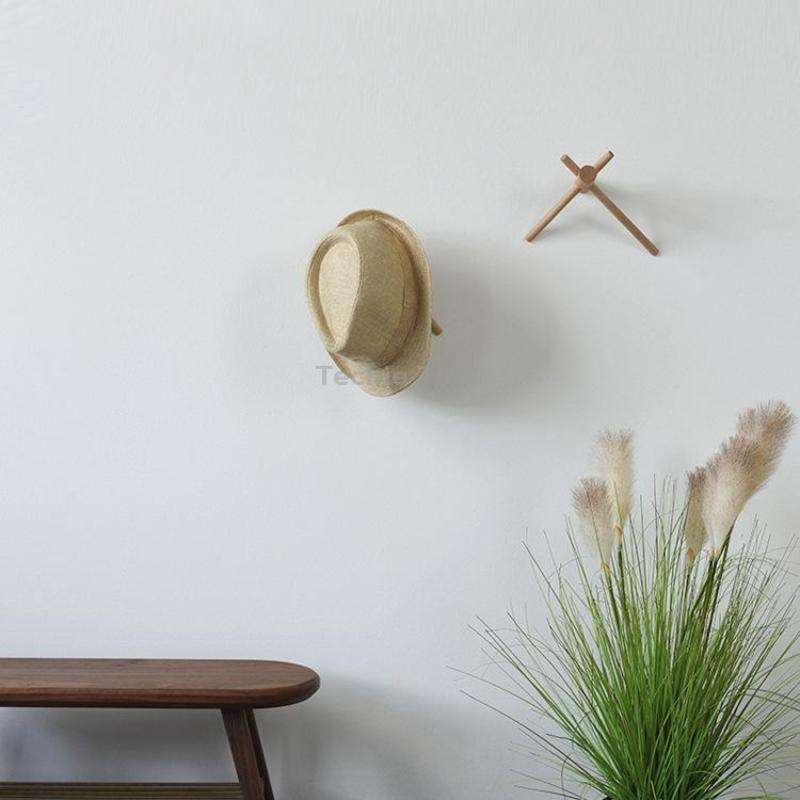 Solid Wood Hanger Wall Decoration Coat Hook Black Walnut Hook