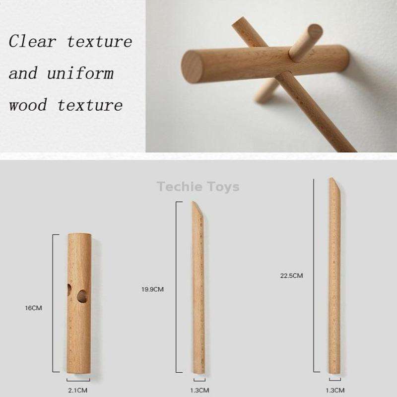 Solid Wood Hanger Wall Decoration Coat Hook Black Walnut Hook