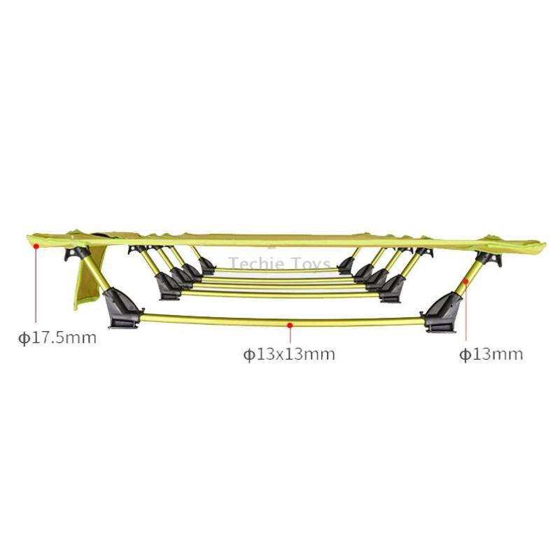 CLS Outdoor Lightweight Folding Bed Camping Simple Leisure Bed(Green)