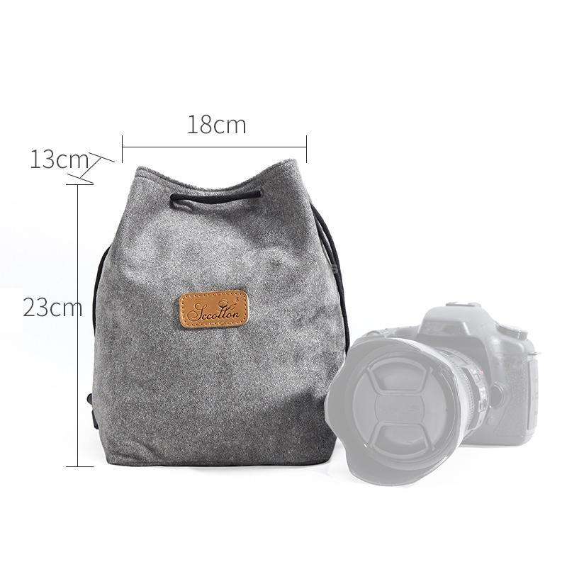 S.C.COTTON Liner Shockproof Digital Protection Portable SLR Lens Bag Micro Single Camera Bag Square
