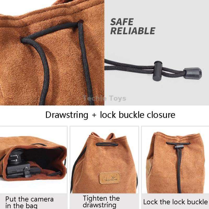S.C.COTTON Liner Shockproof Digital Protection Portable SLR Lens Bag Micro Single Camera Bag Round B