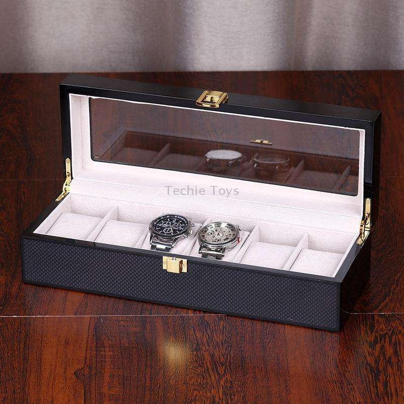 Wooden Baking Paint Watch Box Jewelry Storage Display Box(20-bit Paint)