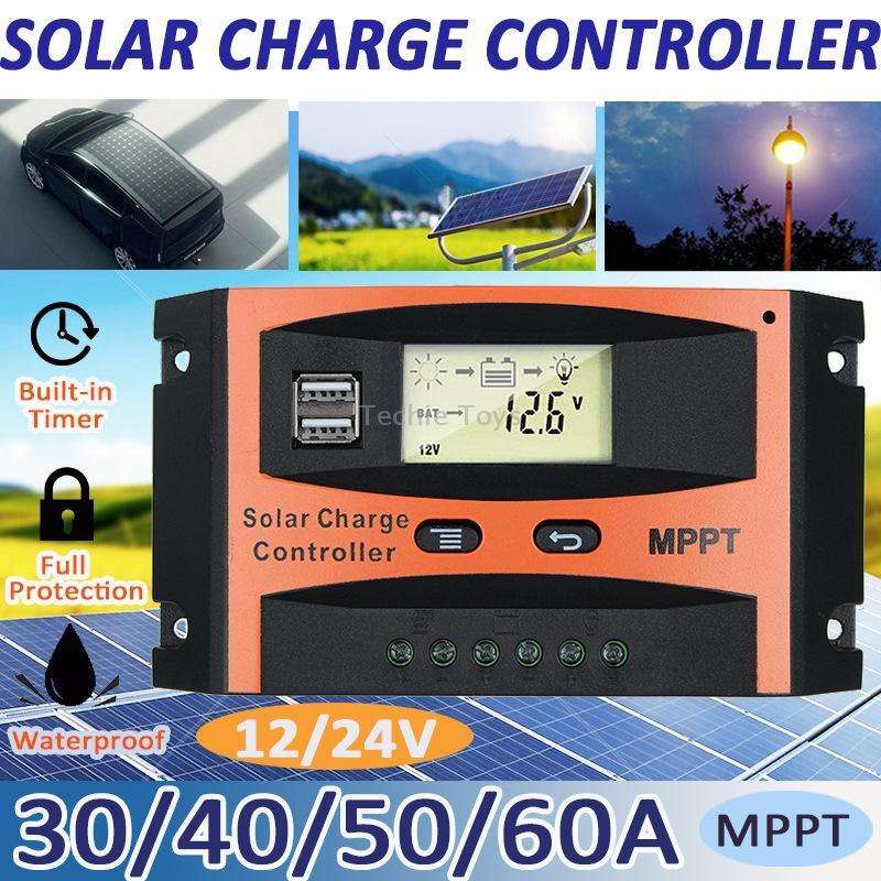 MPPT 12V/24V Automatic Identification Solar Controller With USB Output, Model: 50A