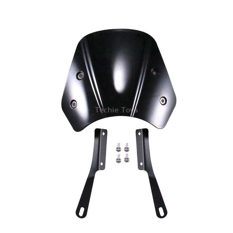 5-7 Inch Retro Motorcycle Windshield Universal Modified Windshield(Transparent)