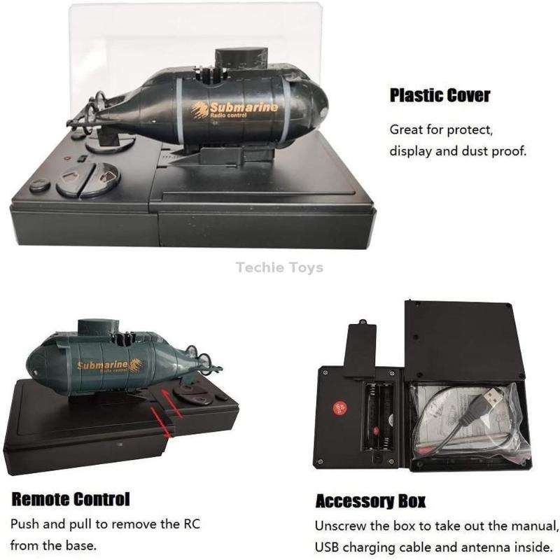 Children 2.4G Electric Six-Way Mini Submarine Model Boy Playing In Water Remote Control Boat Nuclear