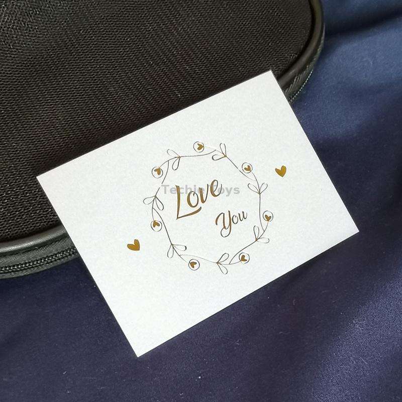 100 PCS Wedding Blessing Card Thank You Message Gift Decoration Card Bronzing Flower Greeting Card L