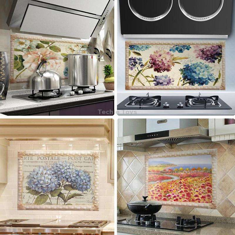Self-Adhesive Heat-Resistant Oil-Proof Stickers Household Kitchen Stove Tile Wall Stickers, Specific