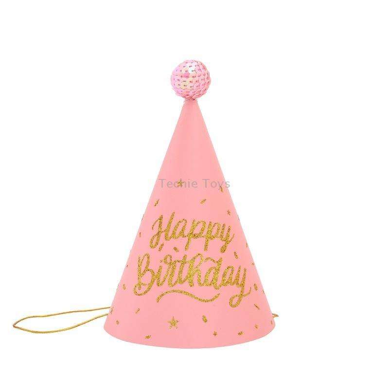 20 PCS Sequined Fur Ball Birthday Hat Birthday Party Supplies Dress Up Paper Hat, Colour: No. 2 Glit