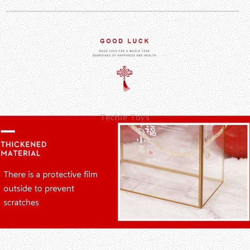 10 PCS Snowflake Pastry Packaging Box Transparent Gift Box(Golden Border Transparent)