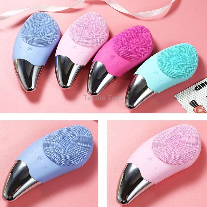 Ultrasonic Vibration Facial Cleansing Apparatus Multifunctional Electric Facial Washing Brush, Colou