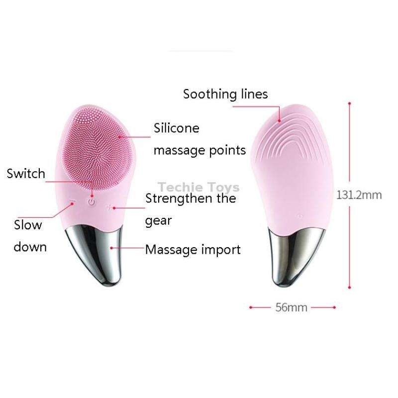 Ultrasonic Vibration Facial Cleansing Apparatus Multifunctional Electric Facial Washing Brush, Colou
