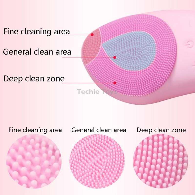 Ultrasonic Vibration Facial Cleansing Apparatus Multifunctional Electric Facial Washing Brush, Colou