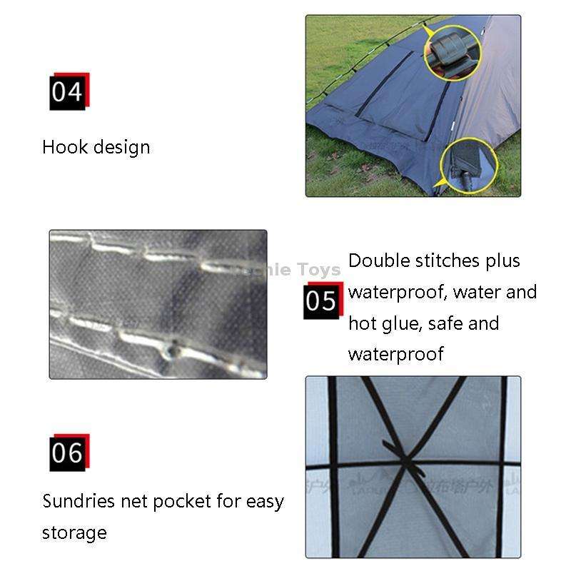 LADUTA Outdoor Self-Driving Tour Barbecue Camping Car Side Tent Car Tail Extension Tent Supplies(Pai