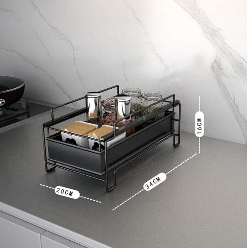 Kitchen Countertop Under Sink Spice Racks Can Be Stacked With Multi-Layer Pull-Out Storage Wrought I