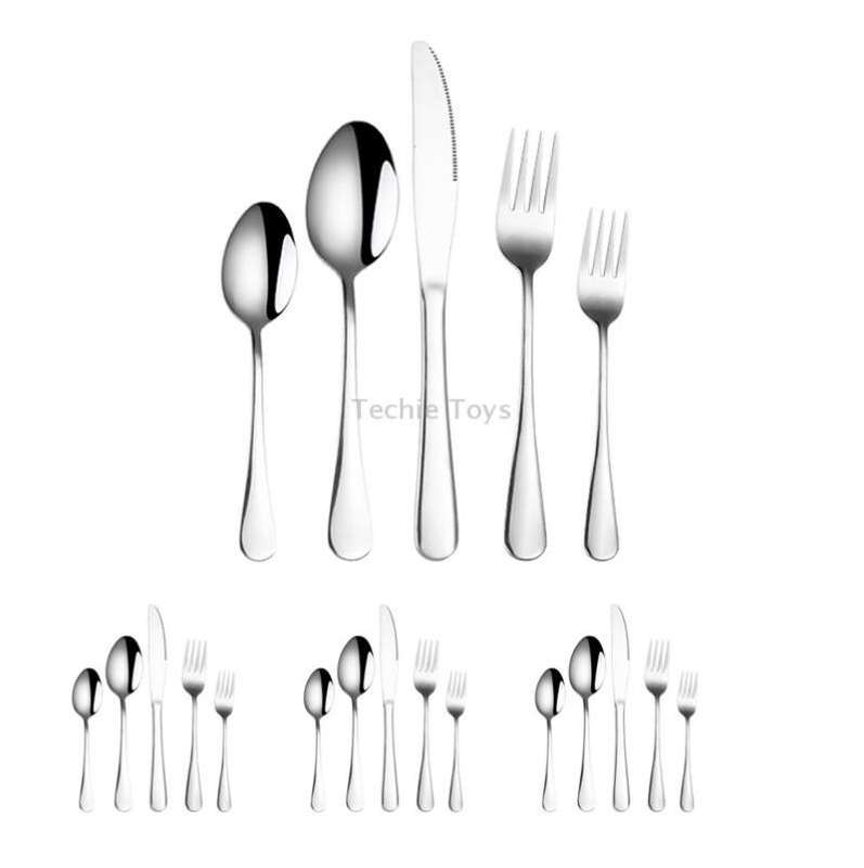 20 in 1 Stainless Steel Cutlery Steak Cutlery Set, Specification: True Color