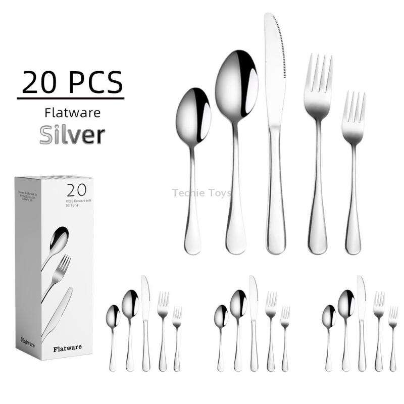 20 in 1 Stainless Steel Cutlery Steak Cutlery Set, Specification: True Color