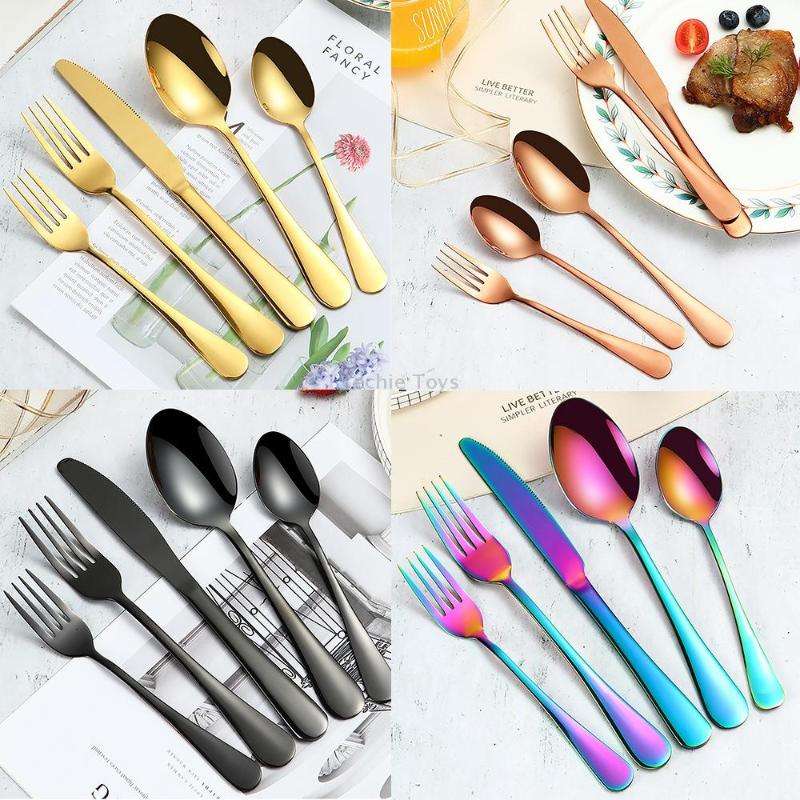 20 in 1 Stainless Steel Cutlery Steak Cutlery Set, Specification: True Color