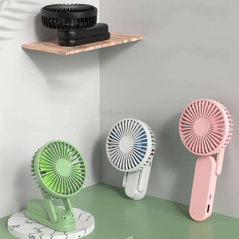 F1 USB Portable Lazy Hanging Neck Fan Mini Folding Handheld Fan(White)