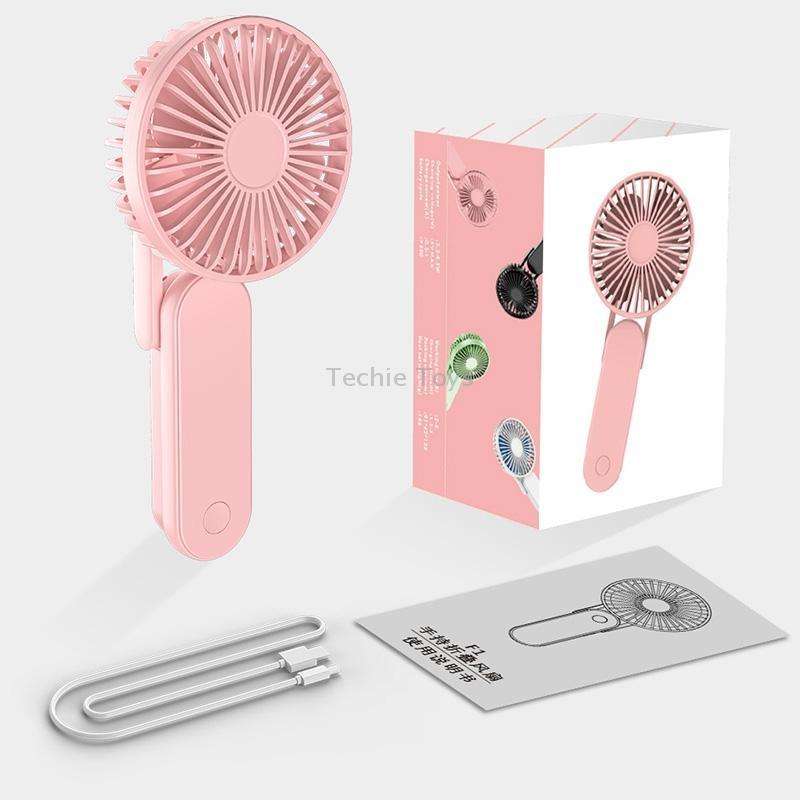 F1 USB Portable Lazy Hanging Neck Fan Mini Folding Handheld Fan(White)