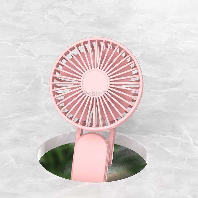 F1 USB Portable Lazy Hanging Neck Fan Mini Folding Handheld Fan(White)