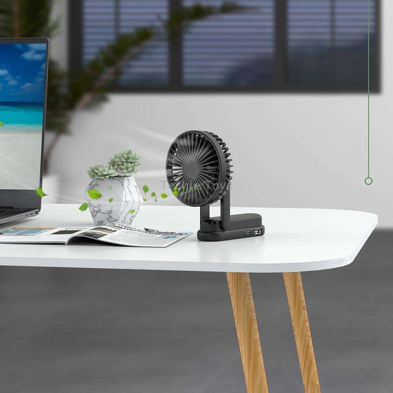 F1 USB Portable Lazy Hanging Neck Fan Mini Folding Handheld Fan(White)