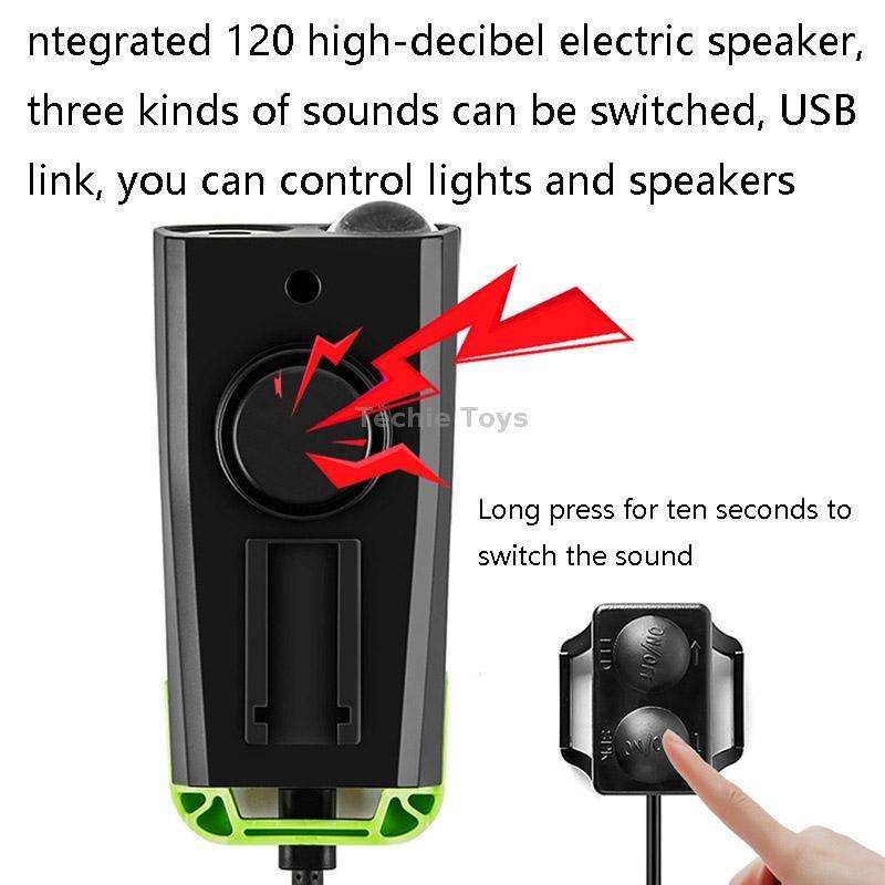 3 In 1 Wireless Bicycle Code Meter Lamp Strong Light Front Light, Colour: Black