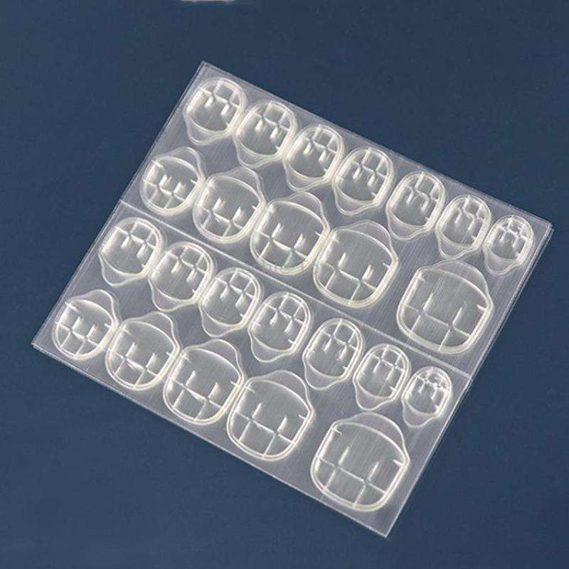 Ultra-thin 0.3mm Thick 100 Sheets Jelly Glue Nail Double-Sided Adhesive Film Yellow Glue Nail Sticke