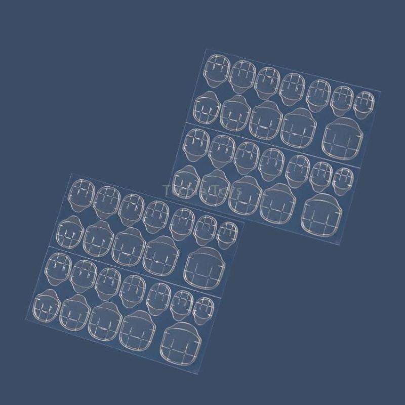 Ultra-thin 0.3mm Thick 100 Sheets Jelly Glue Nail Double-Sided Adhesive Film Yellow Glue Nail Sticke