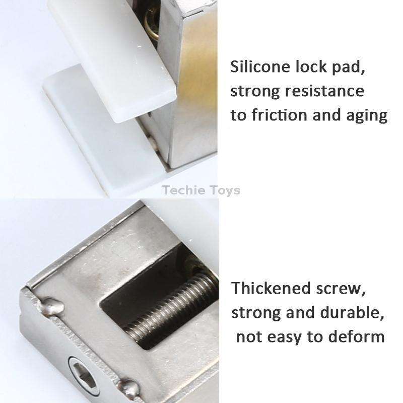 2 PCS Aluminum Screen Window Door Lock Child Protection Safety Lock Anti-theft Stopper(Hex Key)