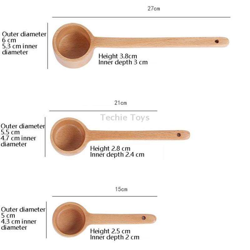Long-Handled Wooden Spoon Seasoning Spoon Dessert Coffee Milk Tea Spoon Small