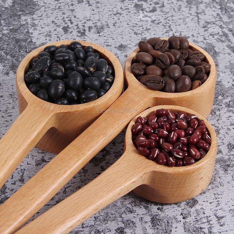 Long-Handled Wooden Spoon Seasoning Spoon Dessert Coffee Milk Tea Spoon Small