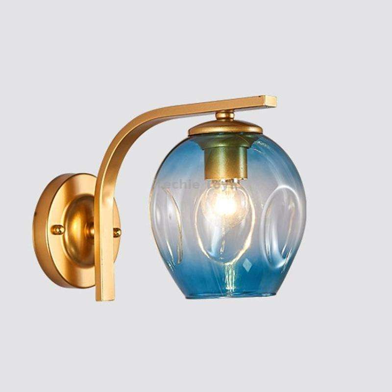 5W Warm Light Simple Bedroom Study Bedside Lamp LED Wall Lamp Creative Corridor Wall Lamp(2035 Gold
