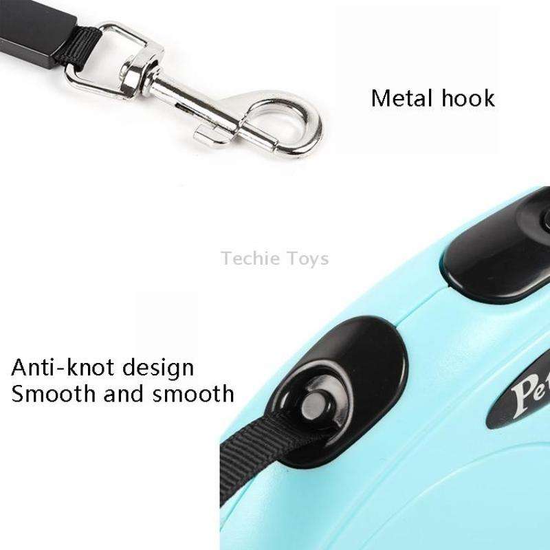 Pet Leash Automatic Retractable Dog Leash 3m(Black)