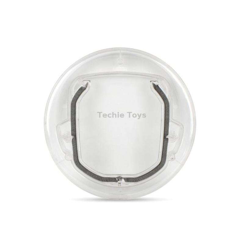 Pet Supplies PC Material Round Glass Door Cat Puppy Door Hole(Transparent)