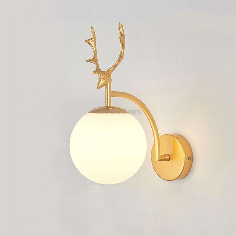 LED Glass Wall Bedroom Bedside Lamp Living Room Study Staircase Wall Lamp, Power source: 5W White Li
