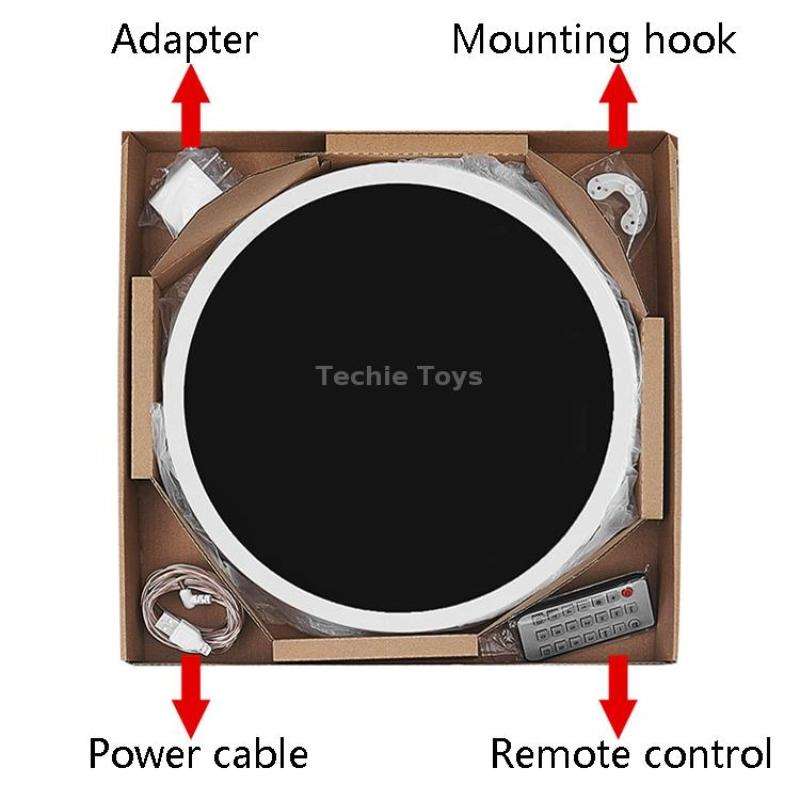 6620 12 Inch LED Simple Wall Clock Living Room Round Silent Digital Temperature And Humidity Electro