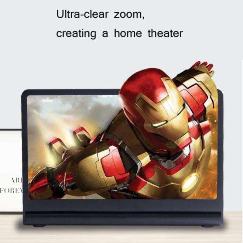 3D High-Definition Mobile Phone Screen Amplifier With Bluetooth Speaker Desktop Stand(Black)