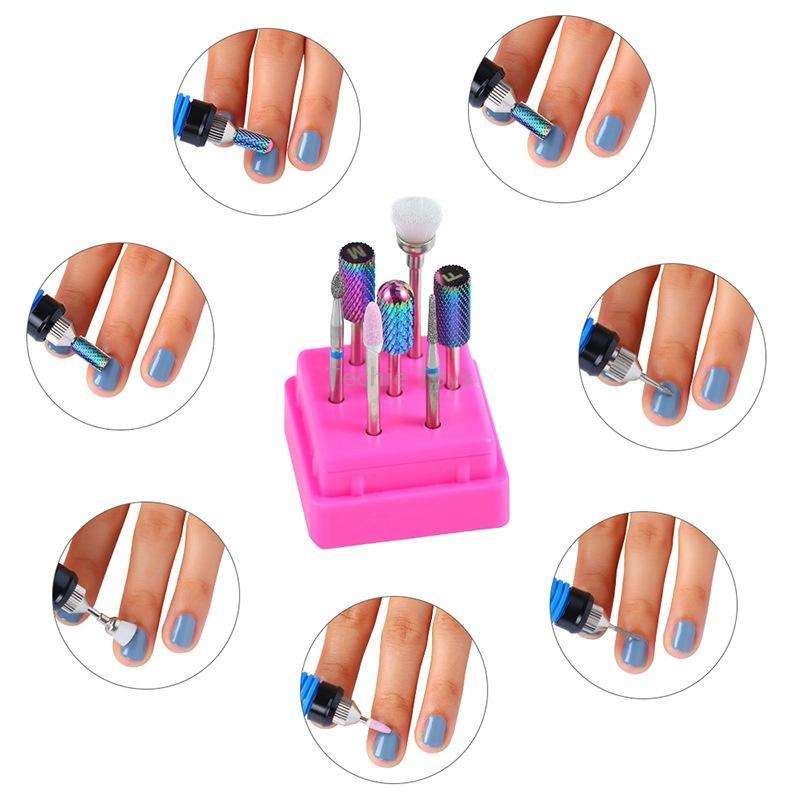 Ceramic Tungsten Steel Alloy Nail Strip Tool Set Grinding Machine Grinding Brush Polishing Tool, Col