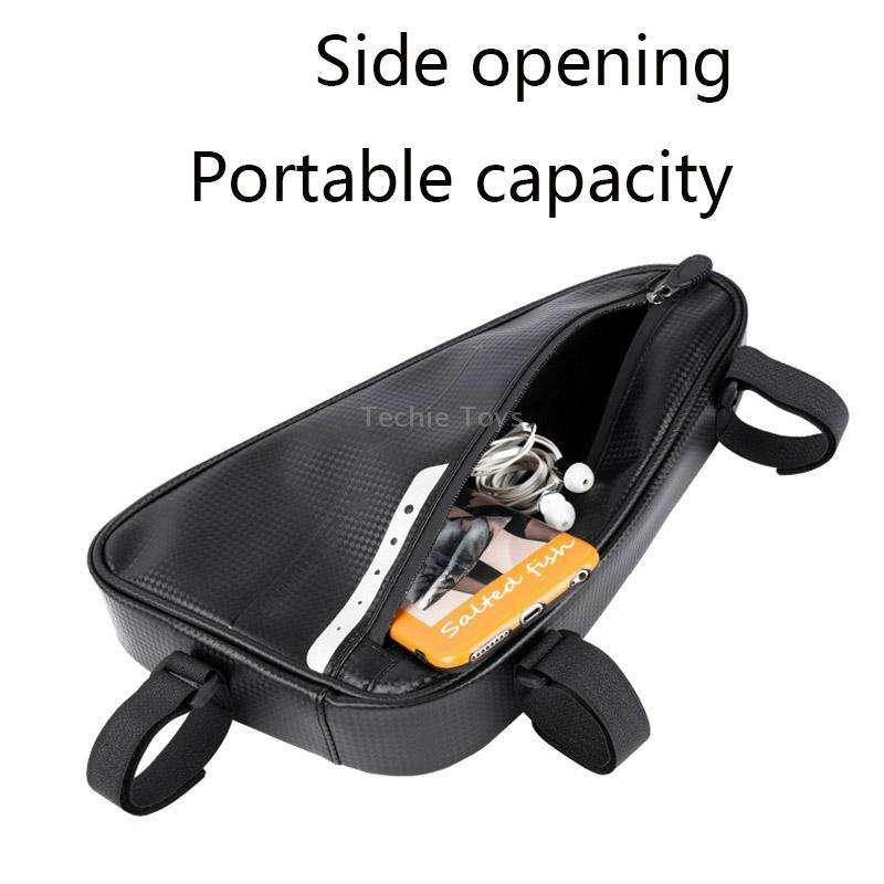 WEST BIKING Bicycle Large-Capacity Triangle Bag Waterproof Beam Bag Riding Equipment(Black)