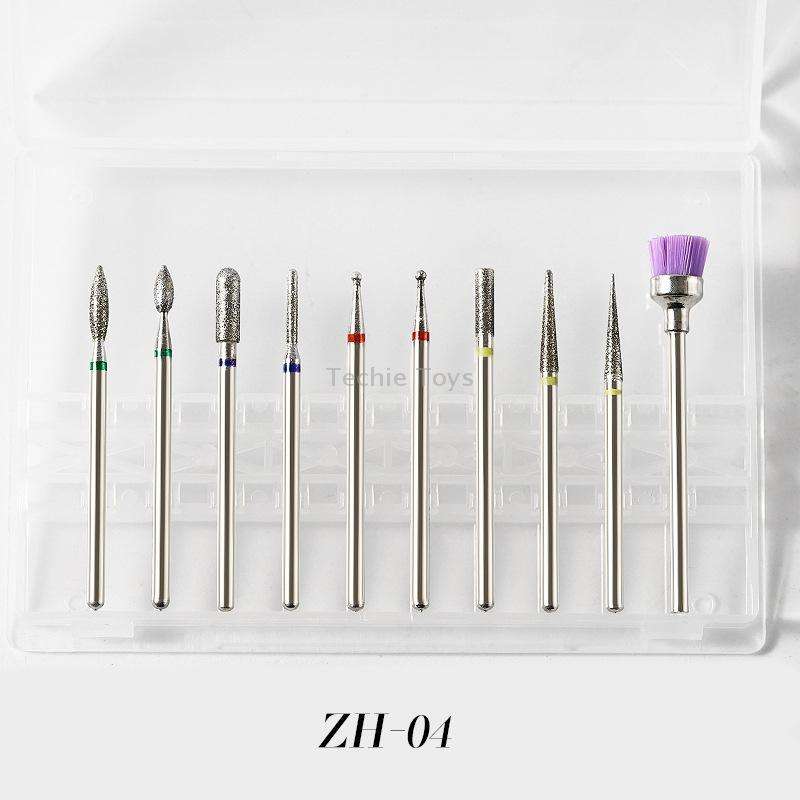 Tungsten Steel Alloy Nail Art Polished Head Set Grinding Machine Drain Brush Dead Polishing Tool, Sp