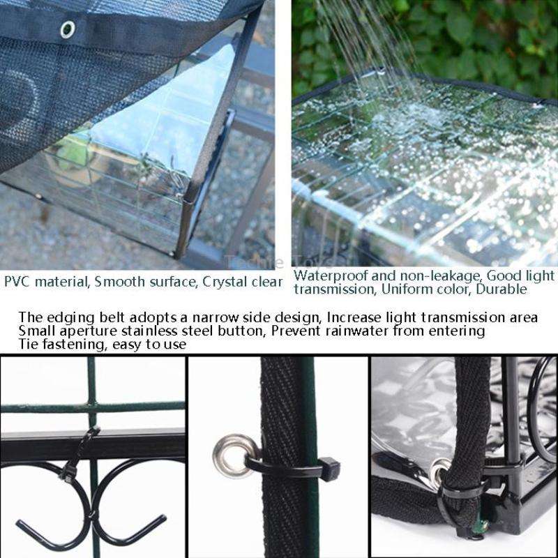 Flower Frame Sunshade Net Balcony Flower Sunscreen Rain Frame Cover Canopy, Specification: 79x24x30c