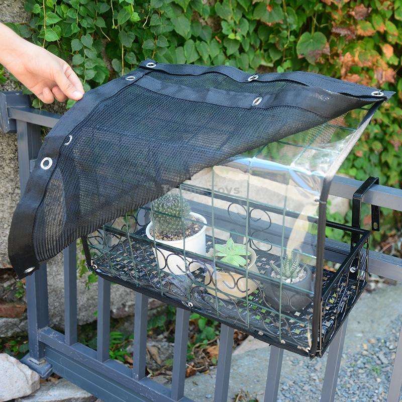 Flower Frame Sunshade Net Balcony Flower Sunscreen Rain Frame Cover Canopy, Specification: 120x24x30