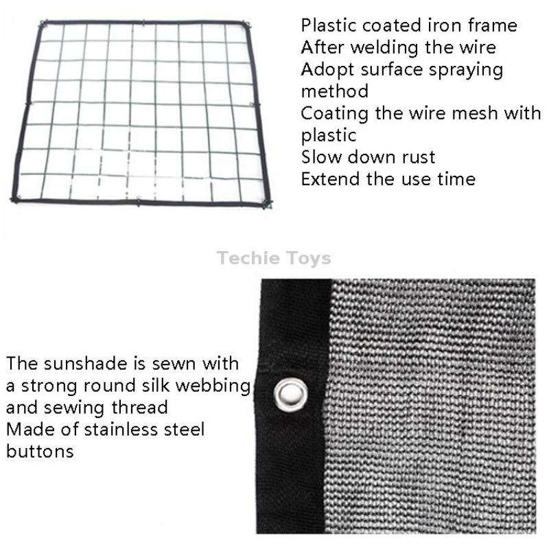 Flower Frame Sunshade Net Balcony Flower Sunscreen Rain Frame Cover Canopy, Specification: 120x24x30