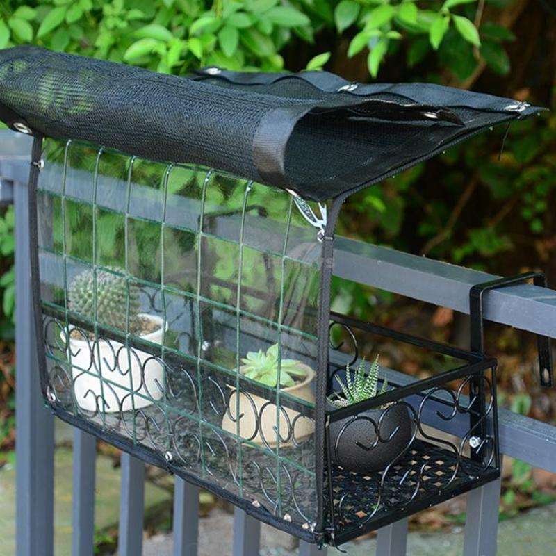 Flower Frame Sunshade Net Balcony Flower Sunscreen Rain Frame Cover Canopy, Specification: 120x24x30