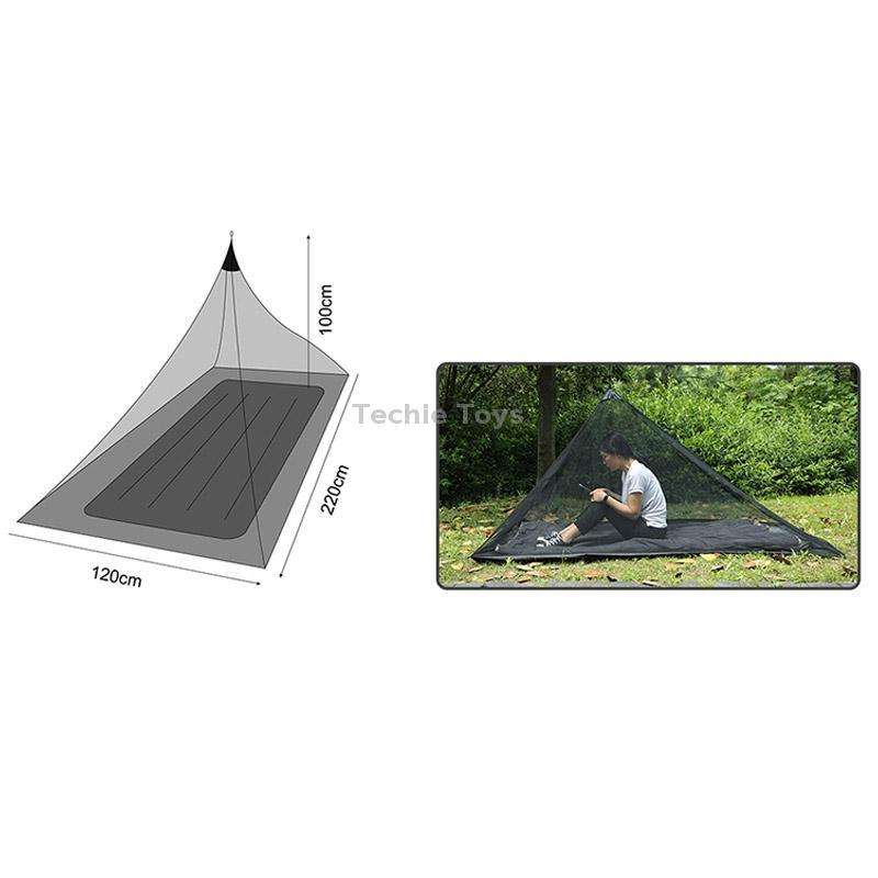 Polyester Mesh Tent Outdoor Camping Single Perspective Anti-Mosquito Net(Army Green)