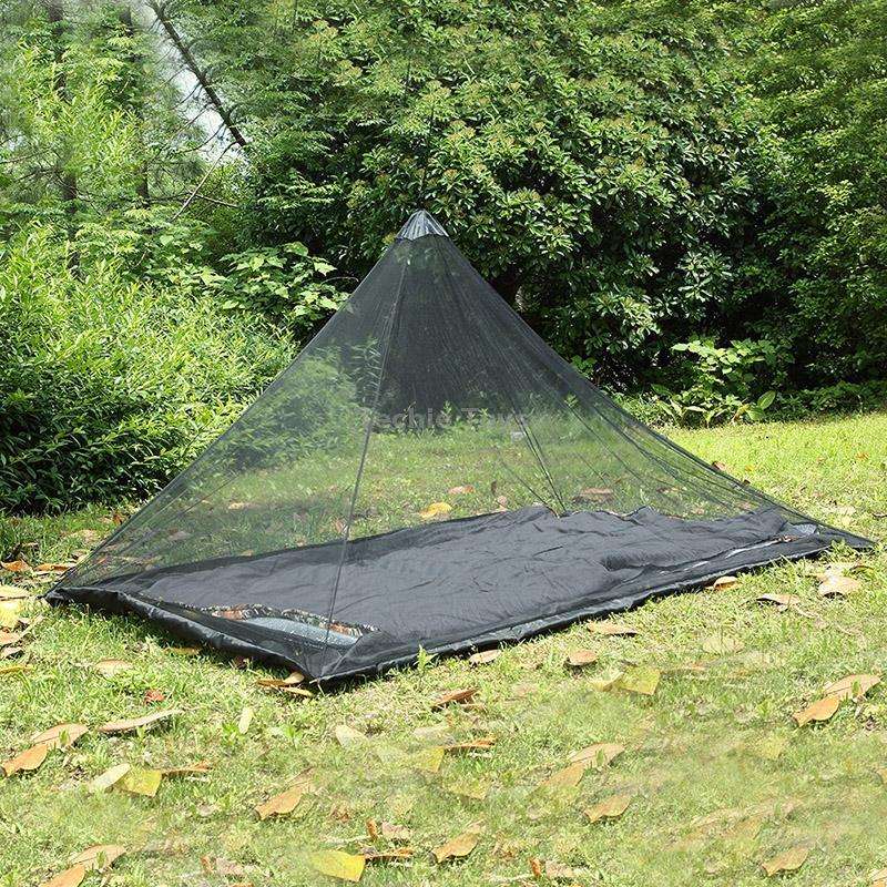 Polyester Mesh Tent Outdoor Camping Single Perspective Anti-Mosquito Net(Army Green)