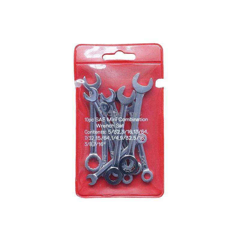10 PCS / Set Mini Mirror Polished Opening Wrench Plum Two-Purpose Pocket Wrench, Style: Imperial