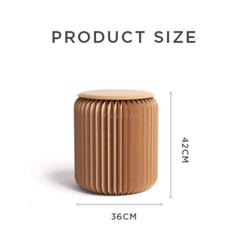SH-236 Short Folding Paper Stool Household Multifunctional Convenient Stool(Orange)