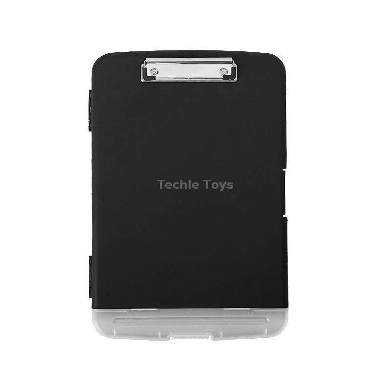 Outdoor Waterproof Paper Storage Archive Box A4 Multi-Function Copy Panel Clip File Box(Black)
